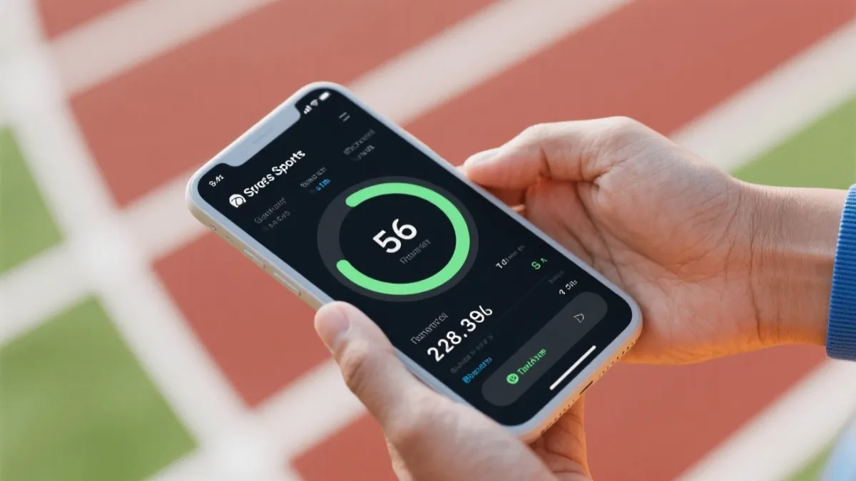 体育应用界面示意图